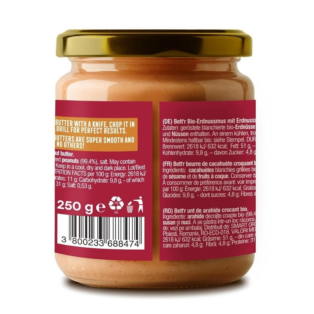 Bio Unt de Arahide Crunchy Bettr 250 g