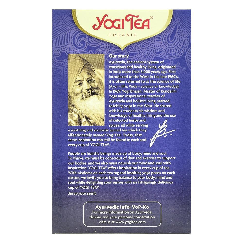 Bio Ceai Ayurvedic Bedtime de Seara cu Fenicul,Musetel si Valeriana Yogi Tea 30,6 g