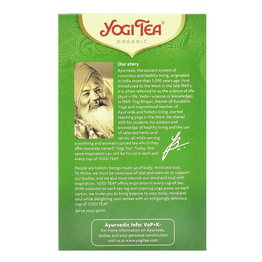 Bio Yogi Tea Green Energy Ceai ayurvedic Energizant cu Ceai Verde,Guarana,Ghimbir si Soc 30,6 g
