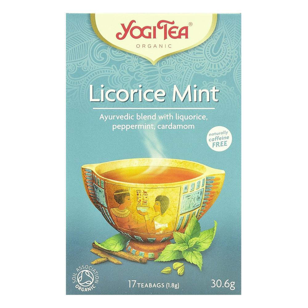 Bio Ceai Ayurvedic cu Lemn Dulce,Menta si Cardamom Licorice Mint Yogi Tea 30,6 g