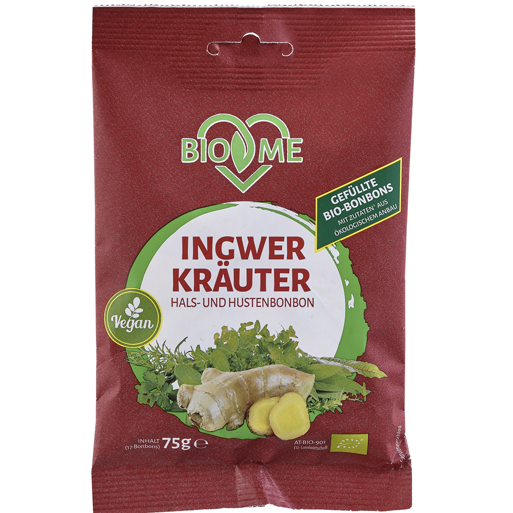 Bio Bomboane cu Ghimbir BIO loves Me 75 g