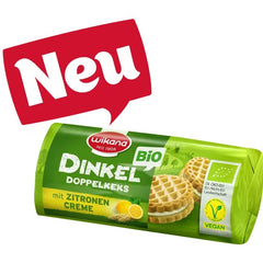 Biscuiti Bio din Spelta cu Crema de Lamaie Vegani Wikana 90 g