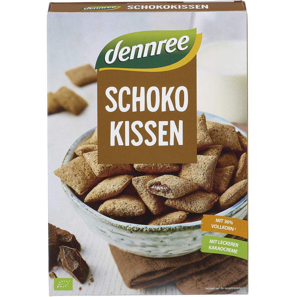 Cereale Pernute Umplute cu Ciocolata Bio Dennree 375 g