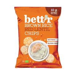 Chips uri din Orez Brun cu Linte Rosie Bettr 60 g