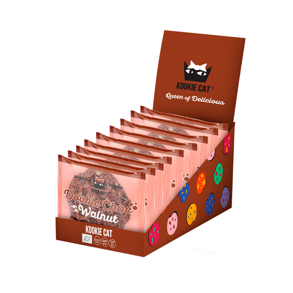 Cookie Bio cu Nuci si Cacao Fara Gluten Kookie Cat 50 g