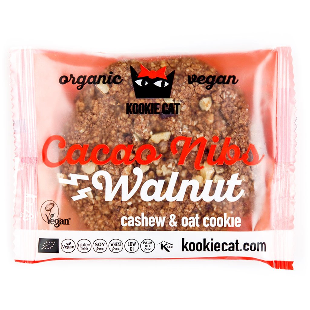 Cookie Bio cu Nuci si Cacao Fara Gluten Kookie Cat 50 g