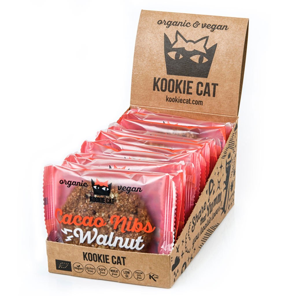 Cookie Bio cu Nuci si Cacao Fara Gluten Kookie Cat 50 g