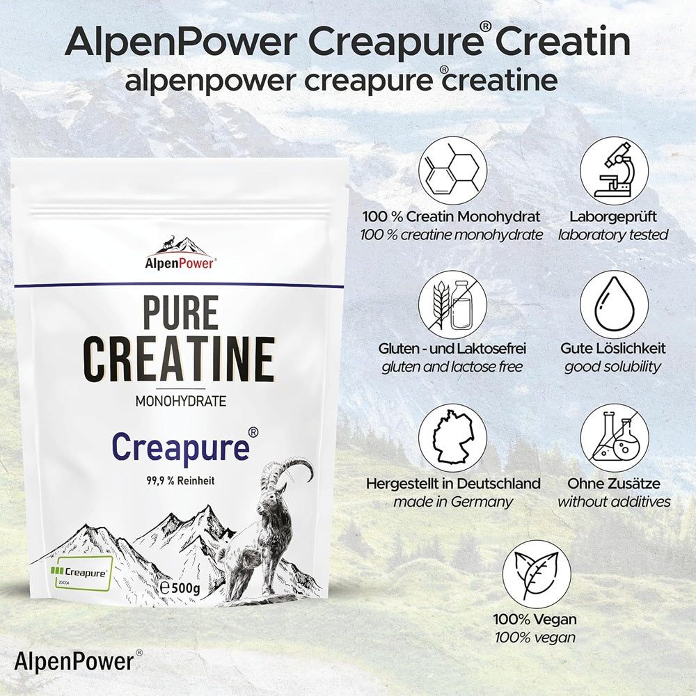Creatina monohidrat Creapure Alpenpower 500 g