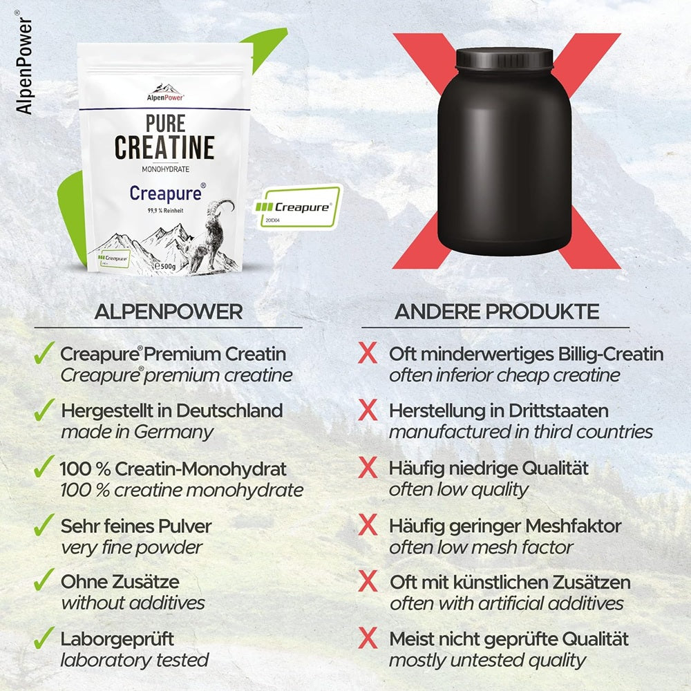 Creatina monohidrat Creapure Alpenpower 500 g