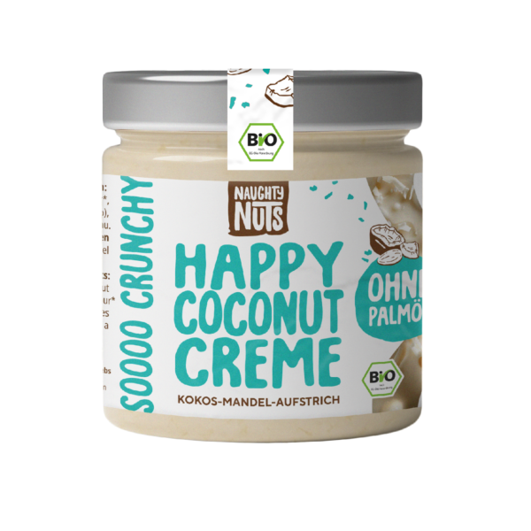 Crema Bio Vegana de Migdale si Cocos Happy Coconut Naughty Nuts 250 g