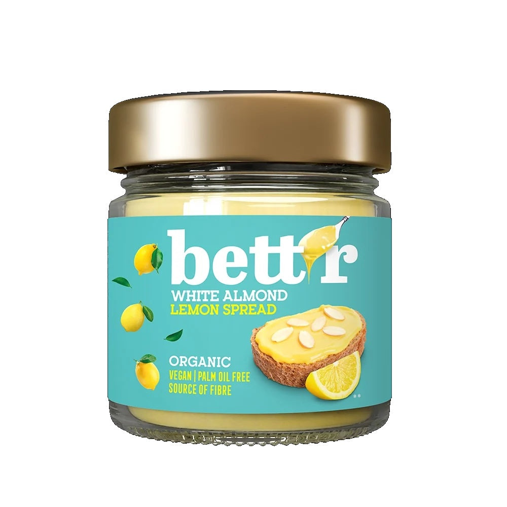 Crema Tartinabila Bio de Migdale Albe cu Lamaie Bettr 200 g
