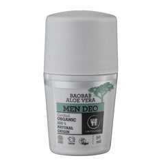 Deo Roll-on cu Aloe Vera si Baobab pentru Barbati Vegan Urtekram 50 ml