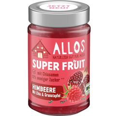 Dulceata Bio de Zmeura cu Indulcitor Alternativ cu Chia si Curcuma Allos 200 g