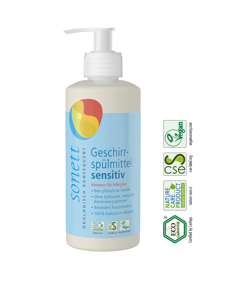 Eco Detergent Pentru Spalat Vase Sensitiv Sonett 300 ml