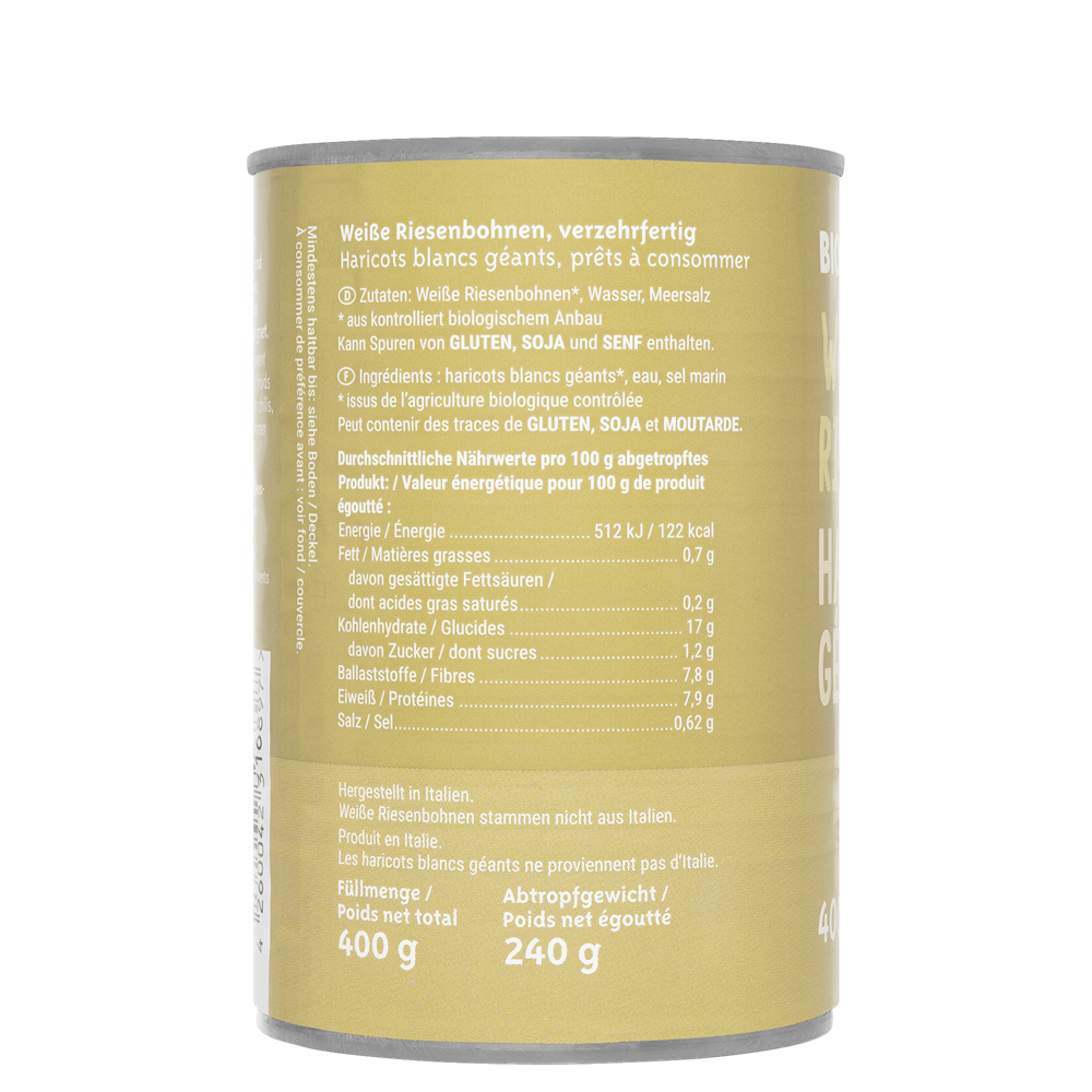 Fasole Alba Uriasa Bio Bio Company 400 g