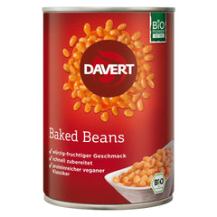 Fasole Bio in Sos de Rosii Conserva Davert 400 g