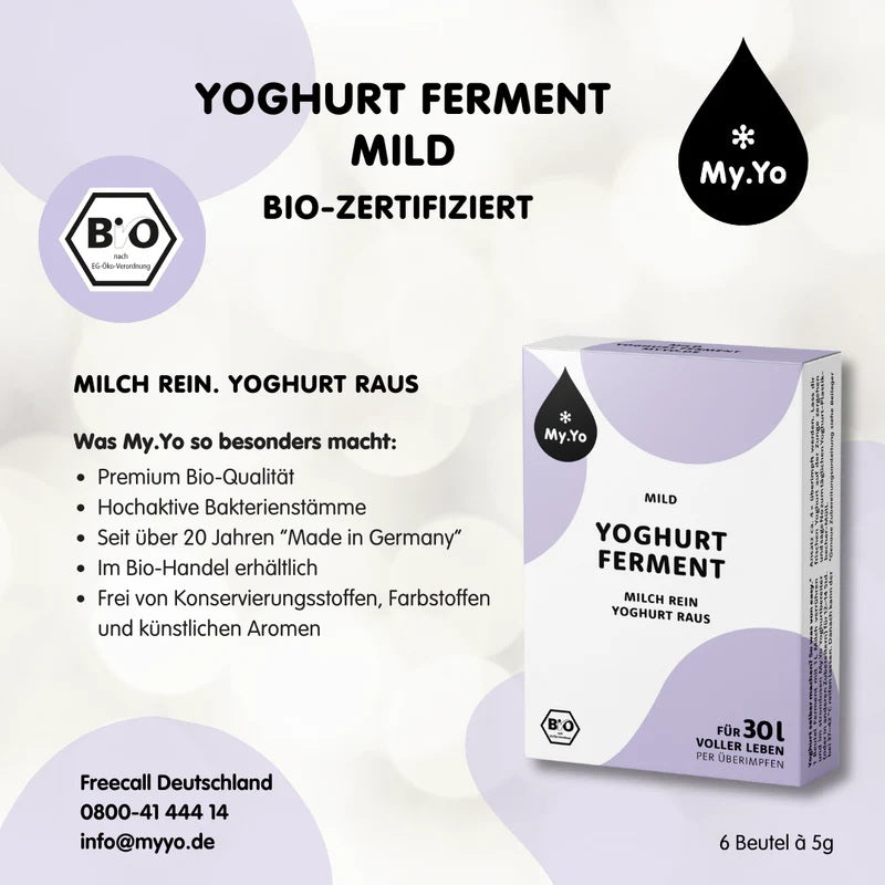 Ferment Bio pentru Iaurt Gust Mediu My.Yo 3 x 5 g