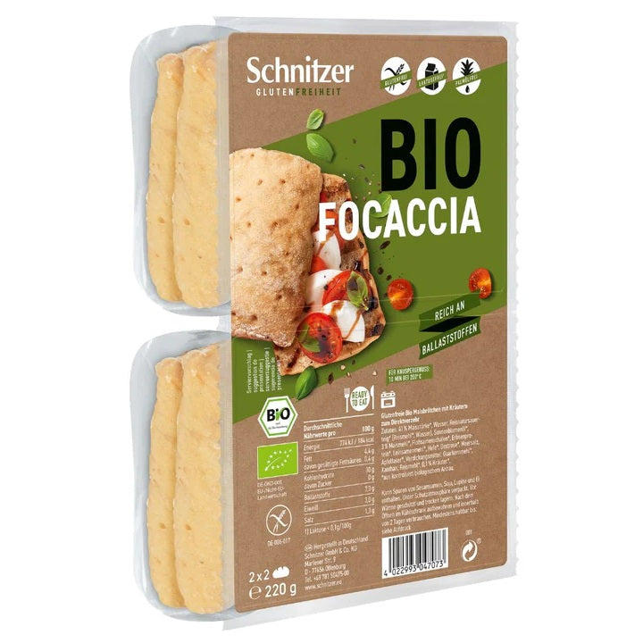 Focaccia Bio Fara Gluten Schnitzer 4 buc Schnitzer 220 g