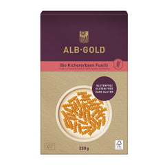 Fusilli Bio din Faina de Naut Fara Gluten Vegan Alb Natur 250 g