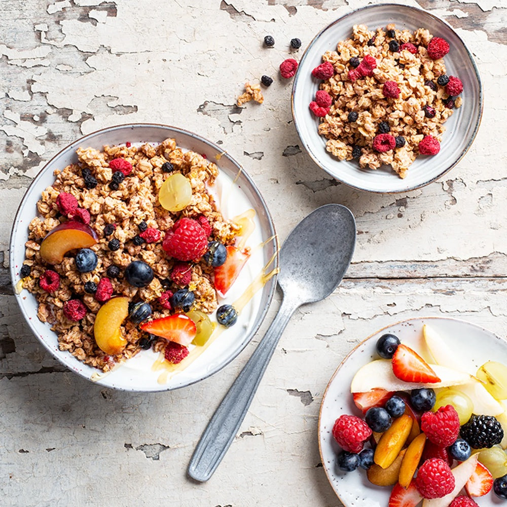 Granola Bio cu Fructe de Padure Low Sugar Krunchy Barnhouse 375 g