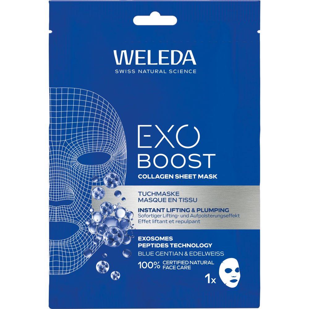 Masca Faciala cu Colagen si Gentiana Albastra Exo Boost Weleda 20 ml