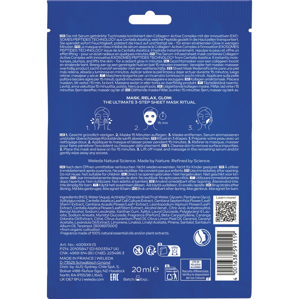 Masca Faciala cu Colagen si Gentiana Albastra Exo Boost Weleda 20 ml