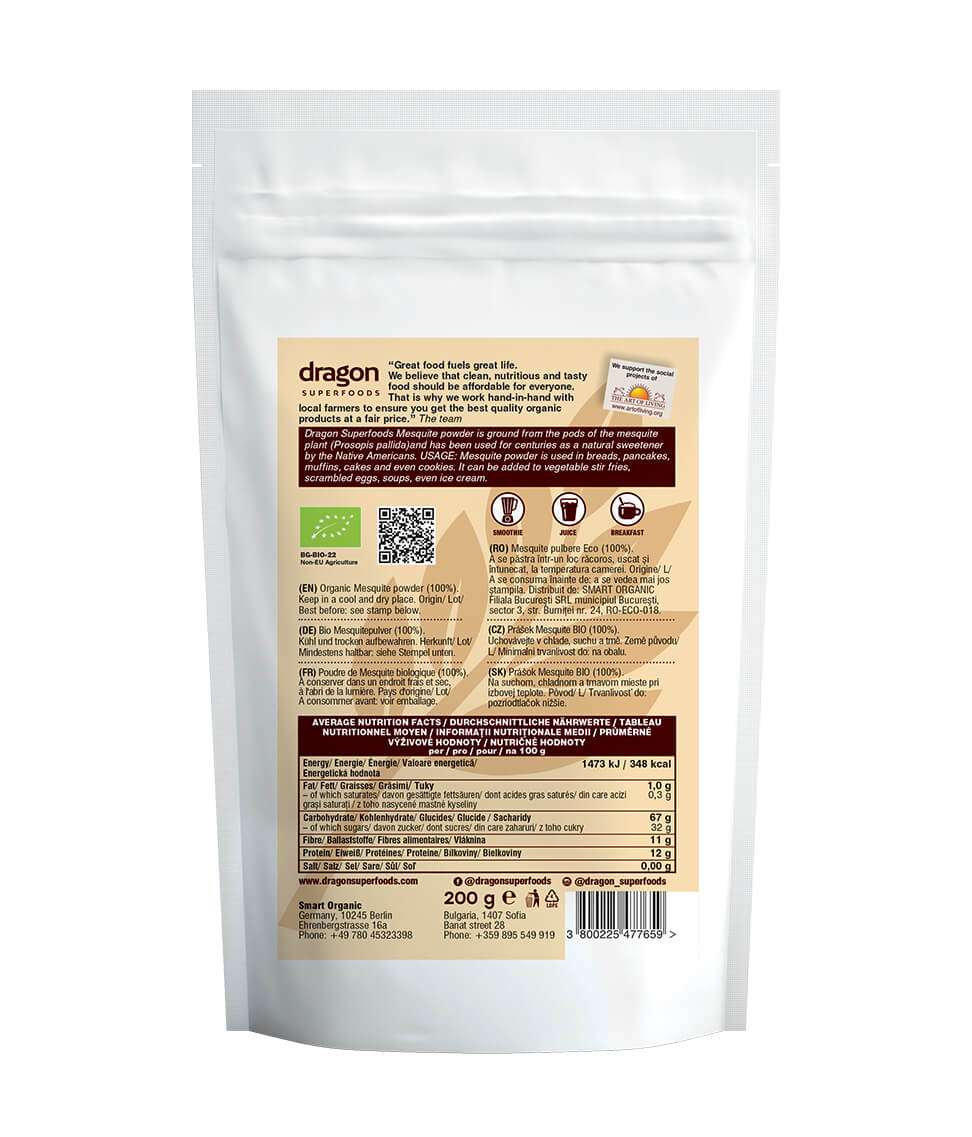 Mesquite Bio Pudra Raw Dragon Superfoods 200 g