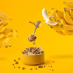 Musli Bio Crunchy cu Bucati de Banana si Ciocolata Barnhouse 450 g