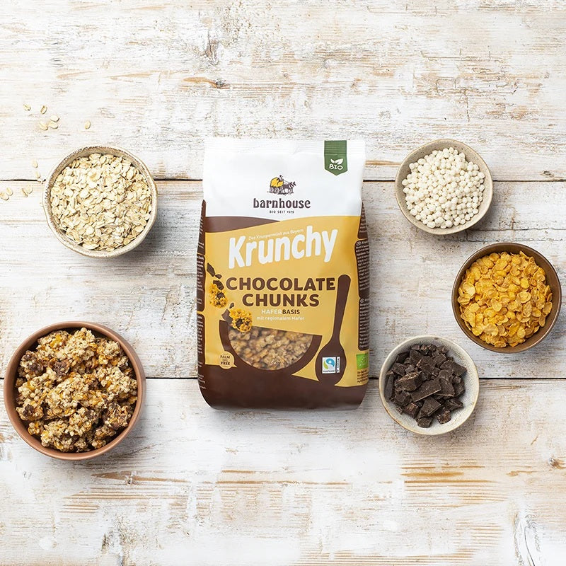 Musli Bio Crunchy cu Bucati de Ciocolata Barnhouse 450 g