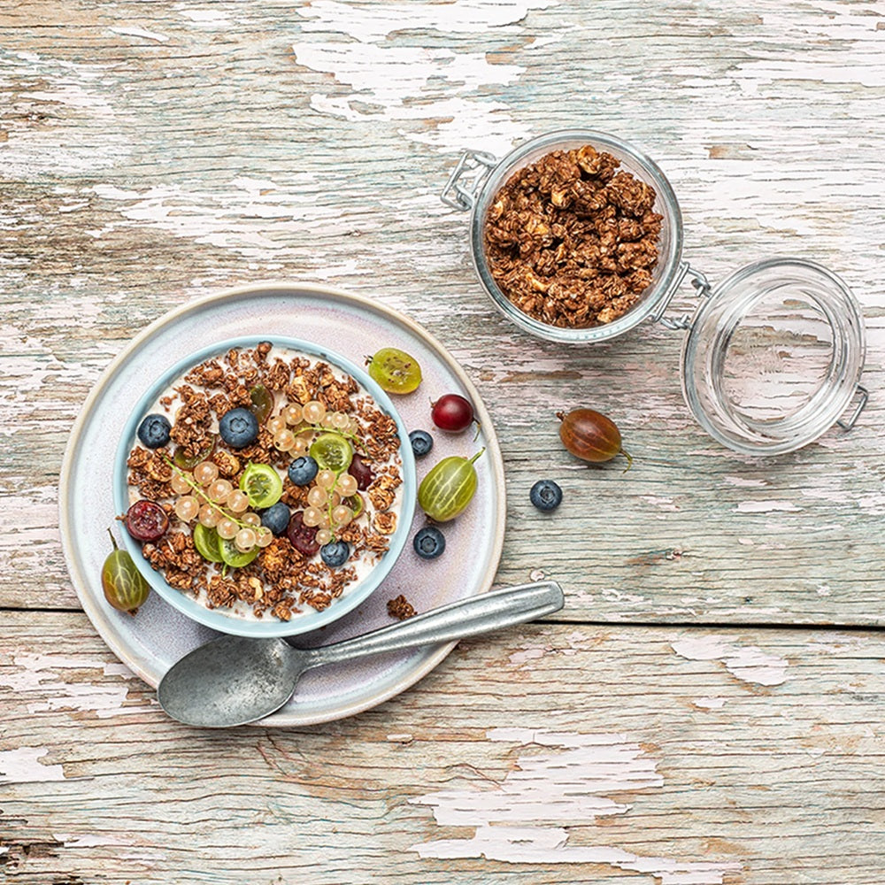 Musli Bio Crunchy cu Bucati de Ciocolata si Nuca Crocanta Barnhouse 375 g