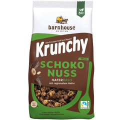 Musli Bio Crunchy cu Bucati de Ciocolata si Nuca Crocanta Barnhouse 375 g