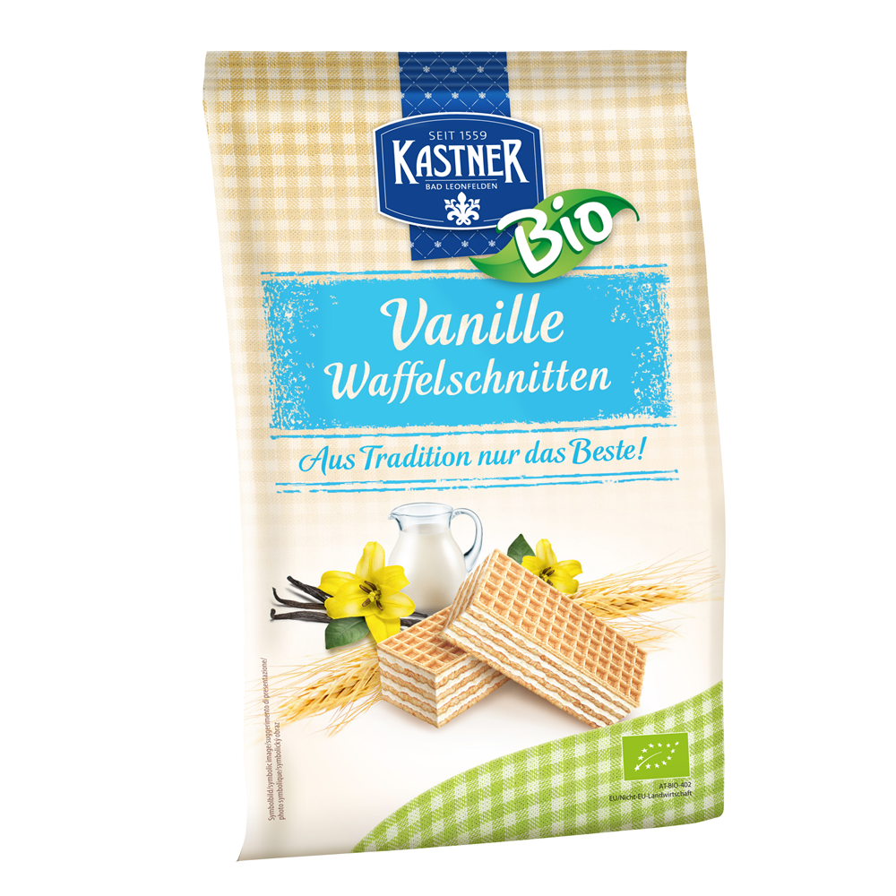 Napolitane Bio cu Vanilie Kastner 175 g