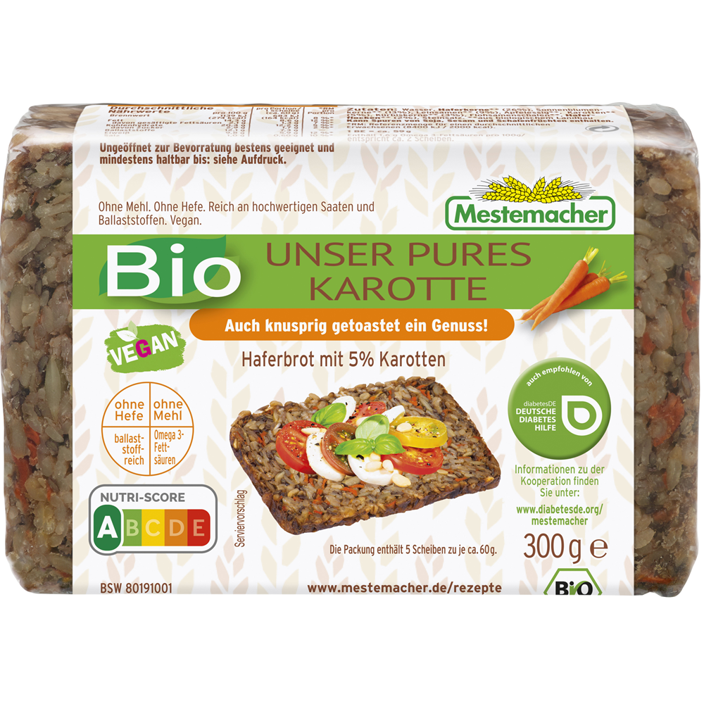 Paine Bio din Seminte Fara Faina cu Morcovi Mestemacher 300 g