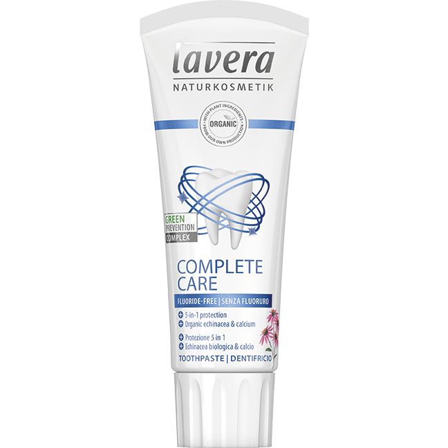 Pasta de Dinti pentru Protectie Totala Bio Fara Fluor Vegan Lavera 75 ml