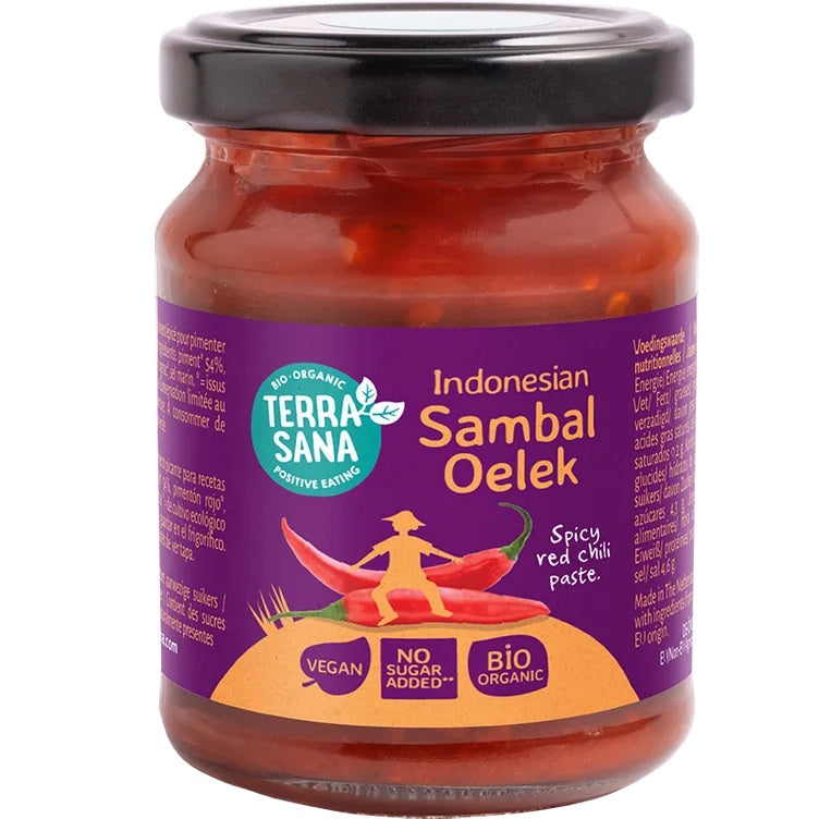 Pasta de Ardei Picanta Bio Sambal Indonezian Terrasana 125 g