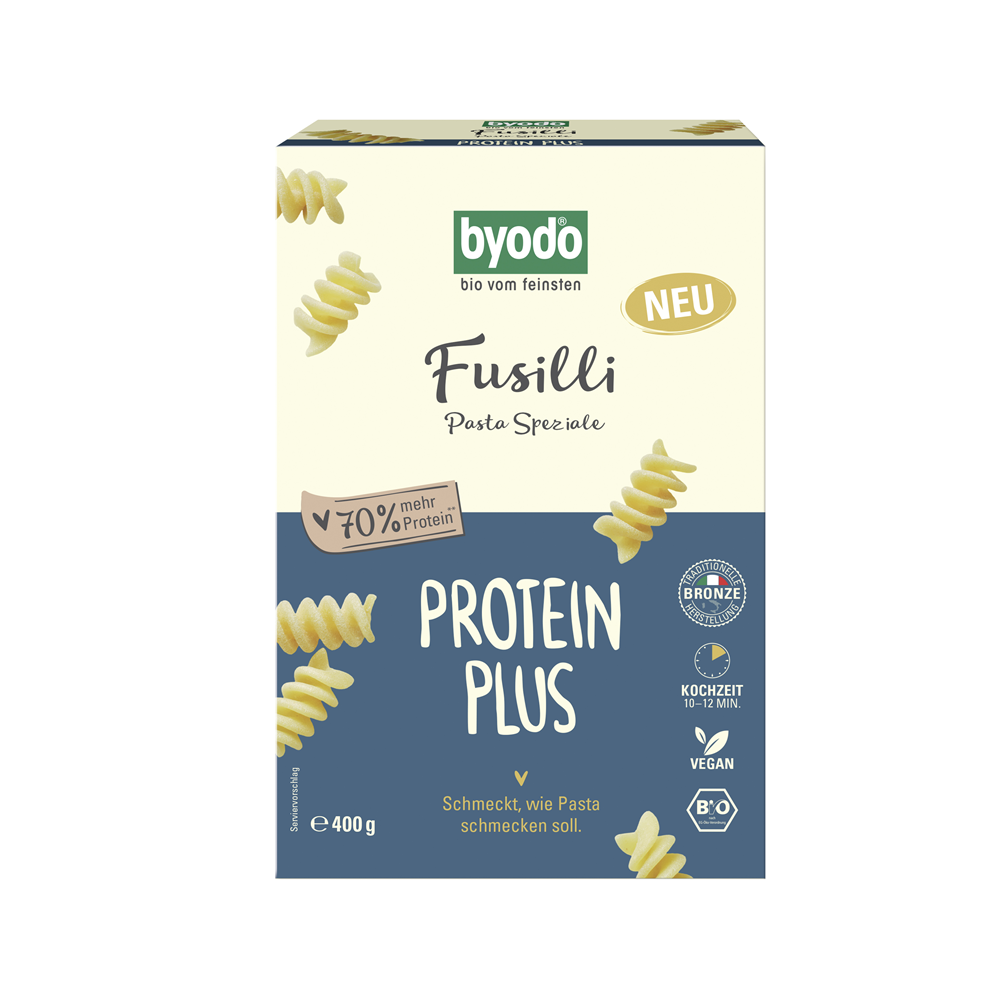 Paste Bio Fusilli Protein Plus Byodo 400 g