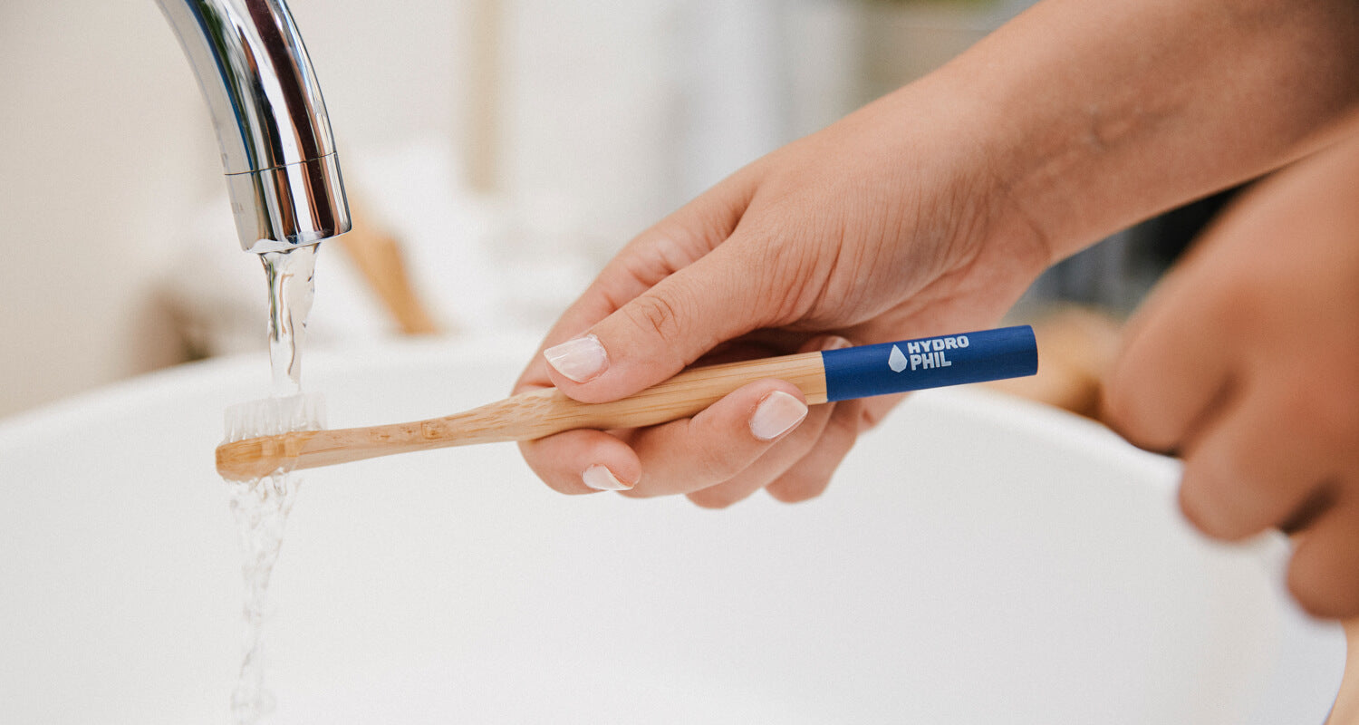 Periuta de Dinti din Bambus Medium Soft Albastru Hydrophil 1 buc