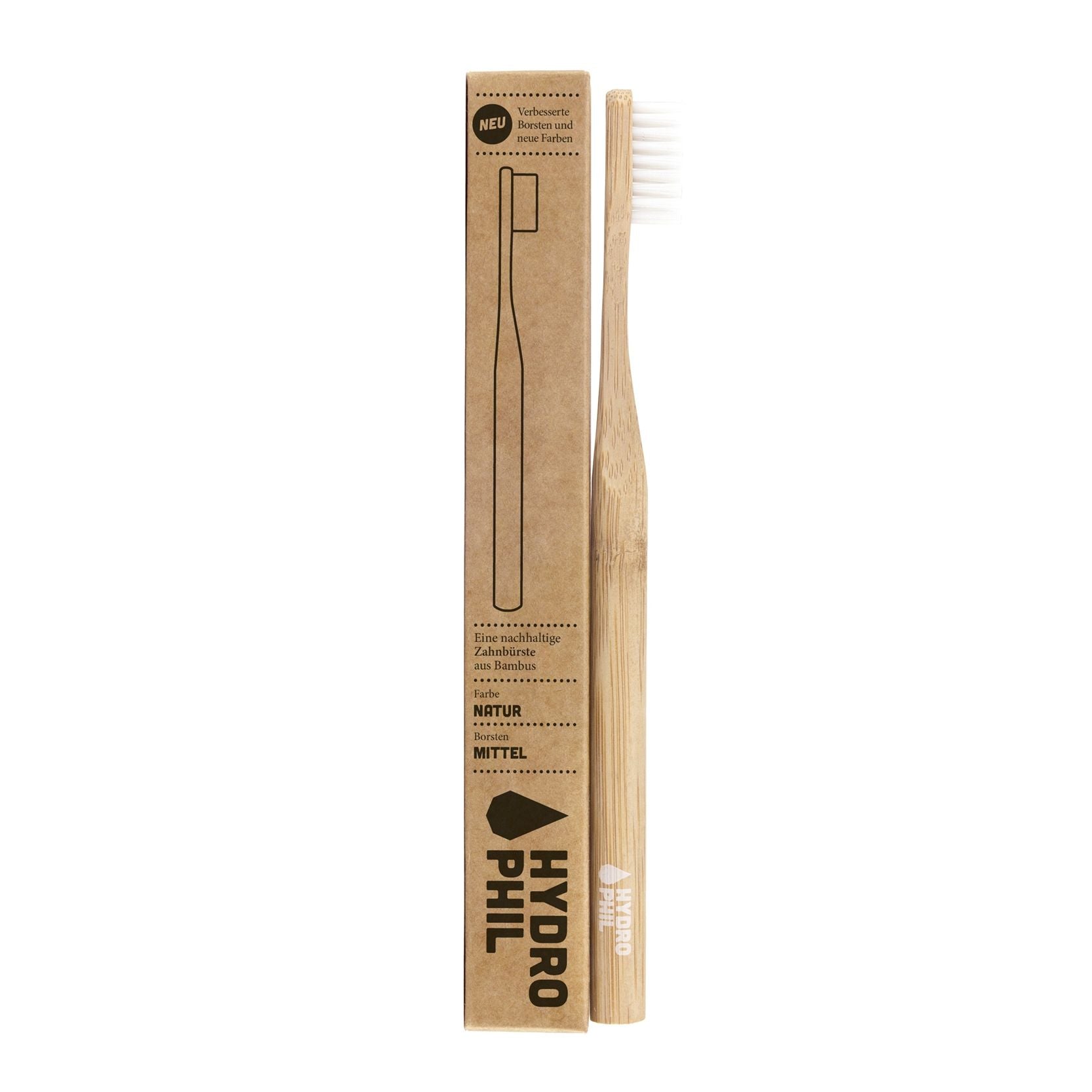 Periuta de Dinti din Bambus Medium Soft Natur Hydrophil 1 buc