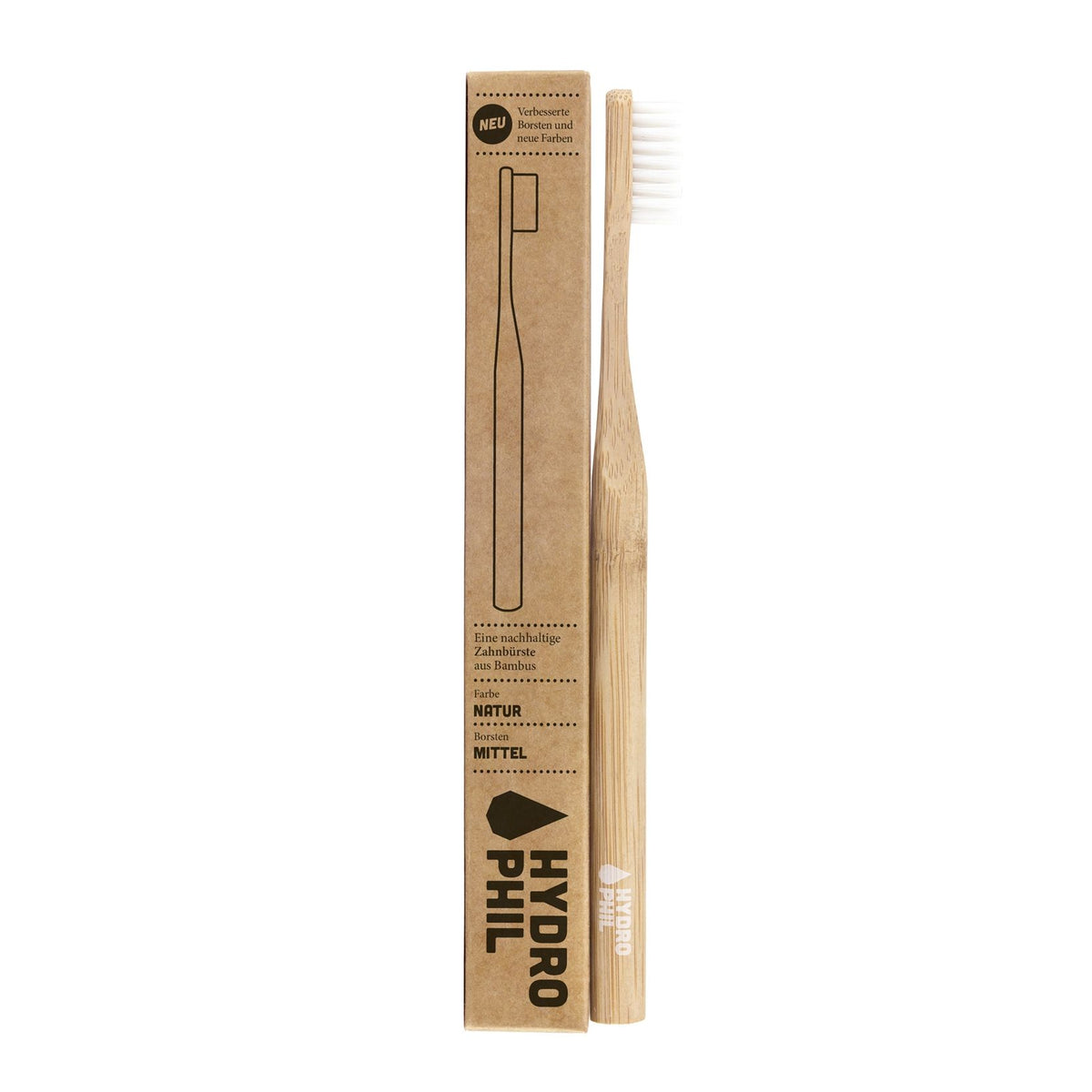 Periuta de Dinti din Bambus Medium Soft Natur Hydrophil 1 buc