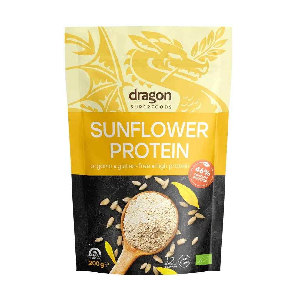 Pudra Proteica Bio din Seminte de Floarea Soarelui Dragon Superfoods 200 g