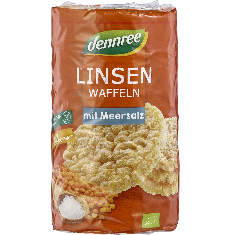 Rondele din Linte Bio cu Sare de Mare Fara Gluten Dennree 100 g