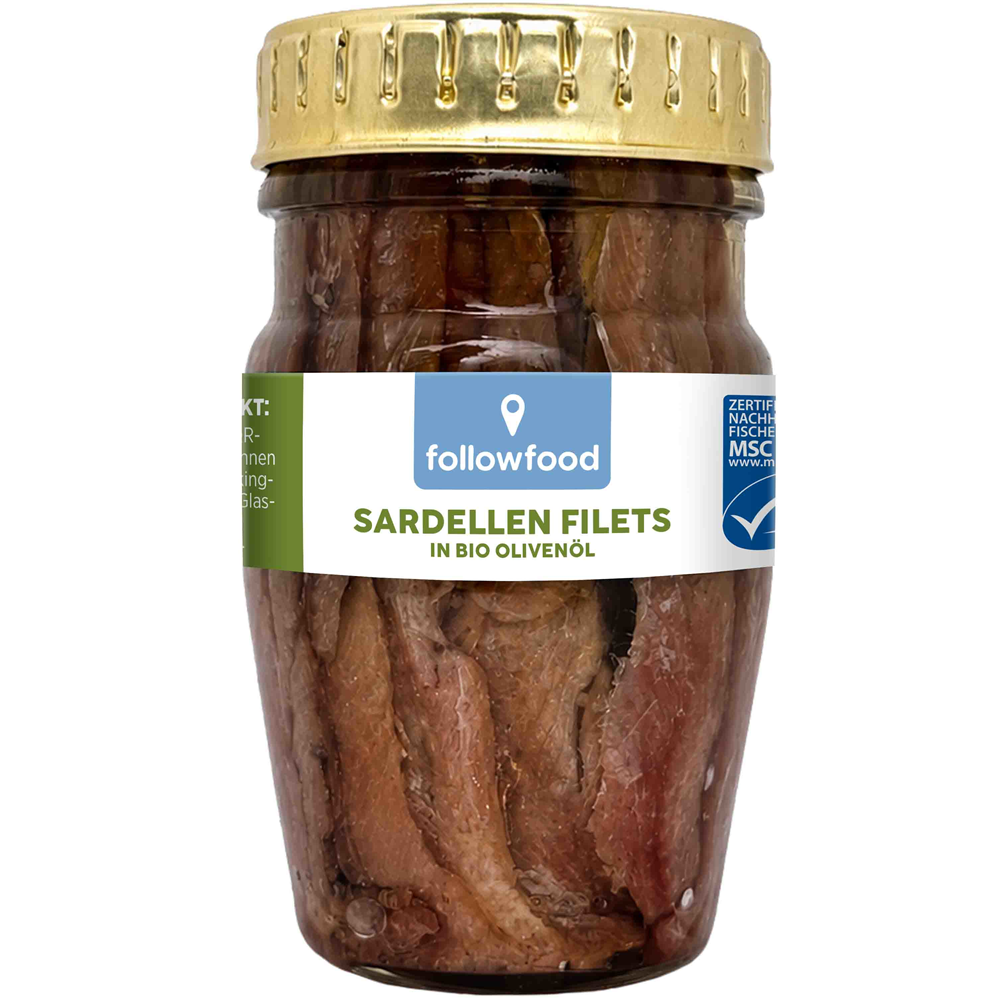 Sardine File in Ulei de Masline Borcan Followfood 80 g