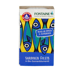 Sardine Fara Piele In Ulei Bio de Floarea Soarelui Fontaine 120 g