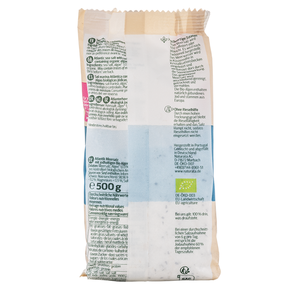 Sare de Mare Fina cu Alge Naturata 500 g