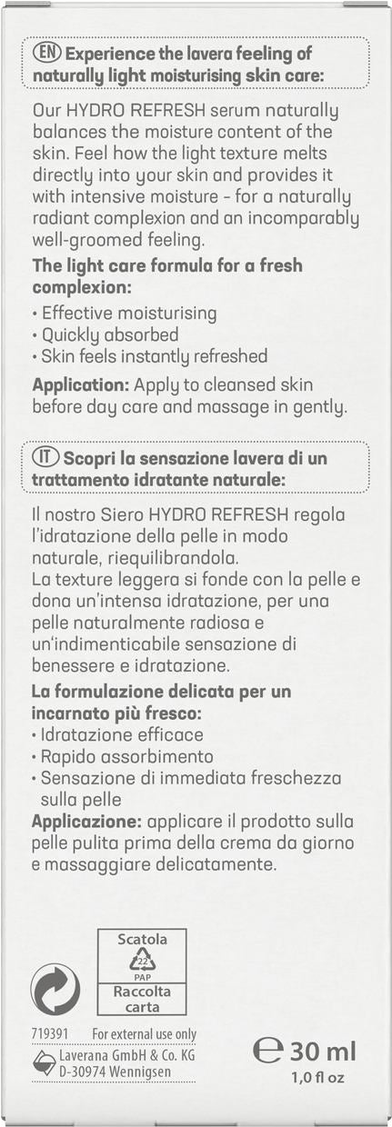 Ser Eco Hidratant Hydro Refresh Lavera 30 ml