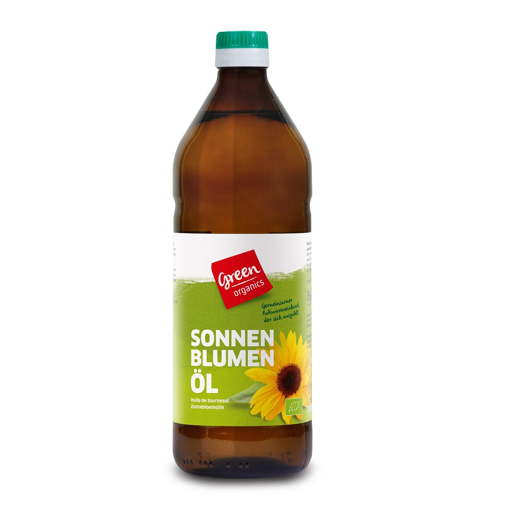 Ulei de Floarea Soarelui Bio Presat la Rece Green Organics 750 ml
