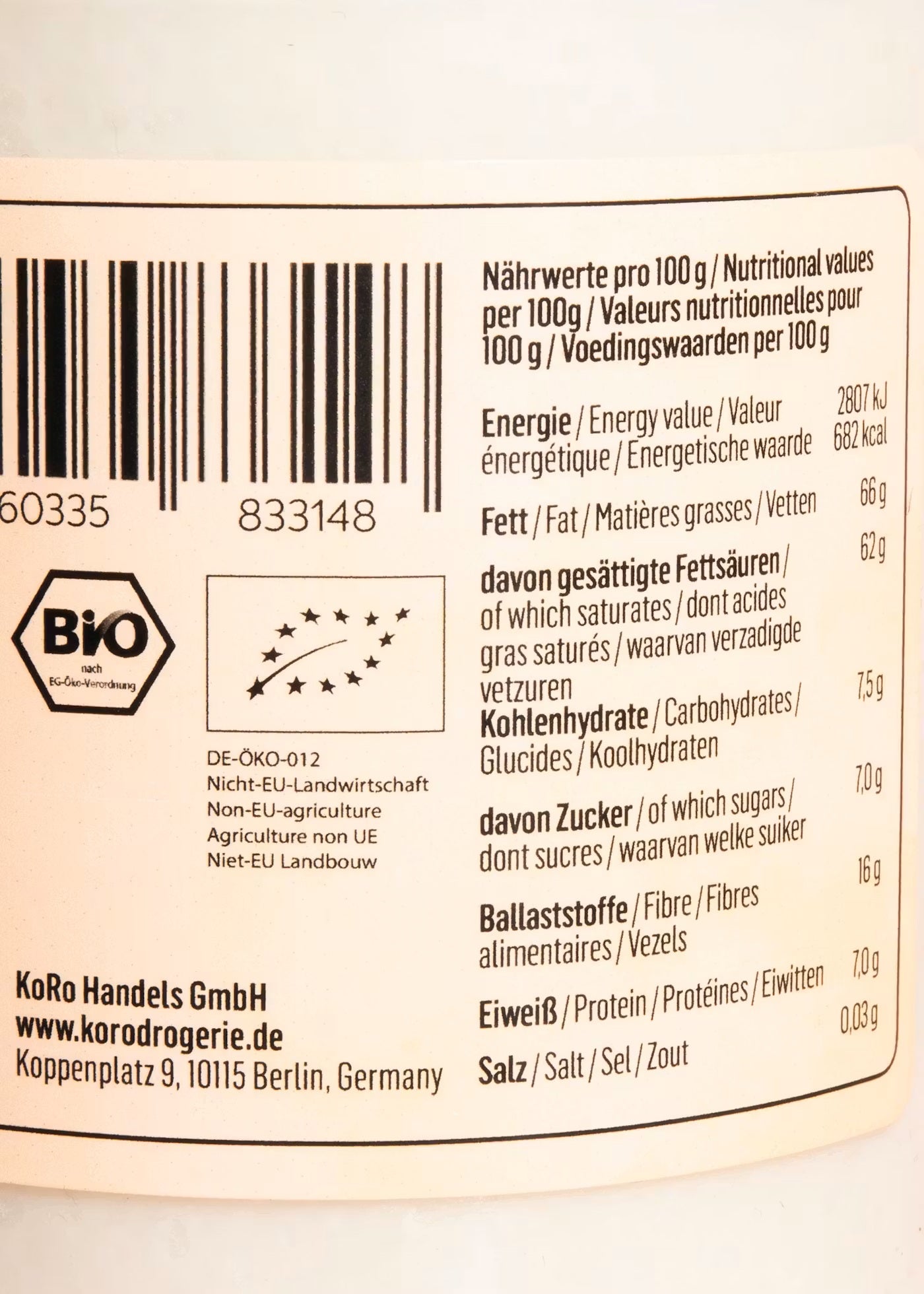 Unt de Cocos Bio Borcan Koro 400 g