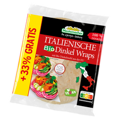 Wrap Bio Vegan din Spelta Mestemacher 300 g